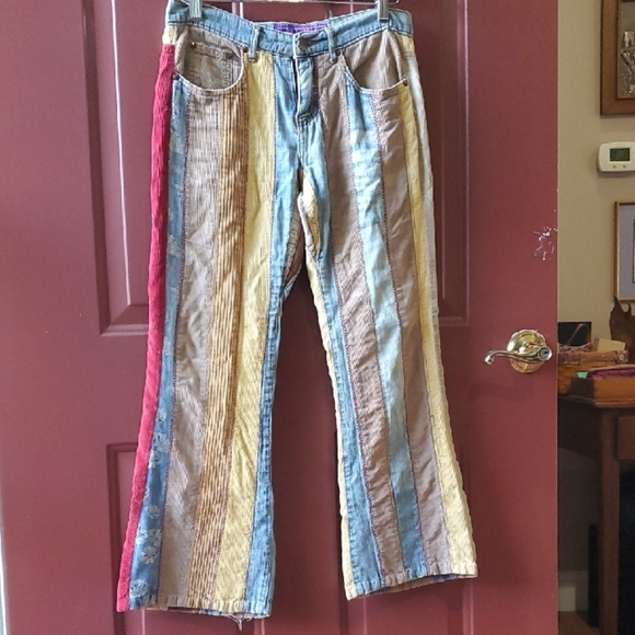 gypsyJeans Denim - Gypsy Jeans RARE VINTAGE 70'S Striped Women's Flare Jeans
